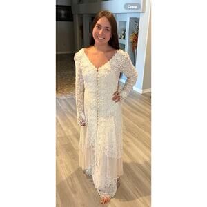 Brand New Martin McCrea Vintage Lace Wedding Dress with Original Tags, Size M